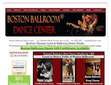 Tablet Screenshot of bostonballroomdancecenter.com